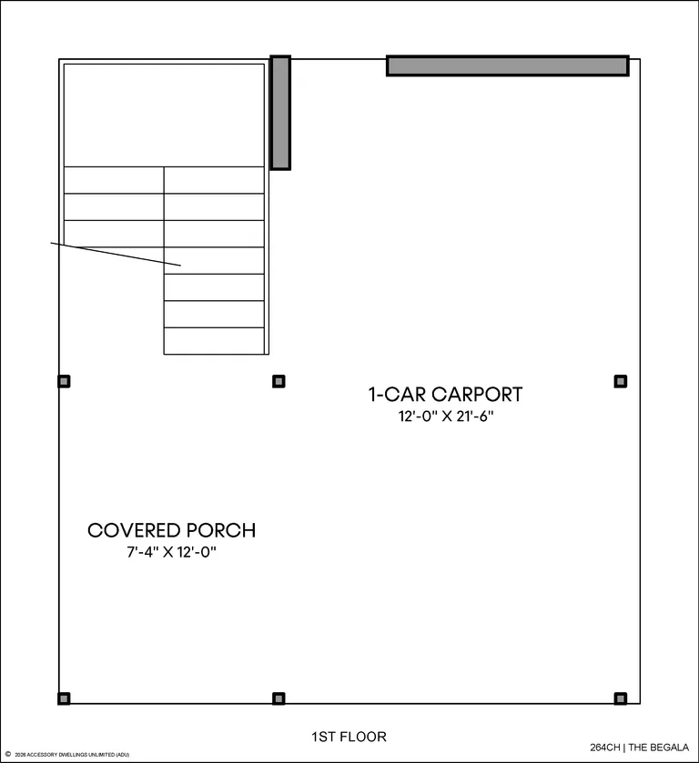 The Begala floorplan, garage level